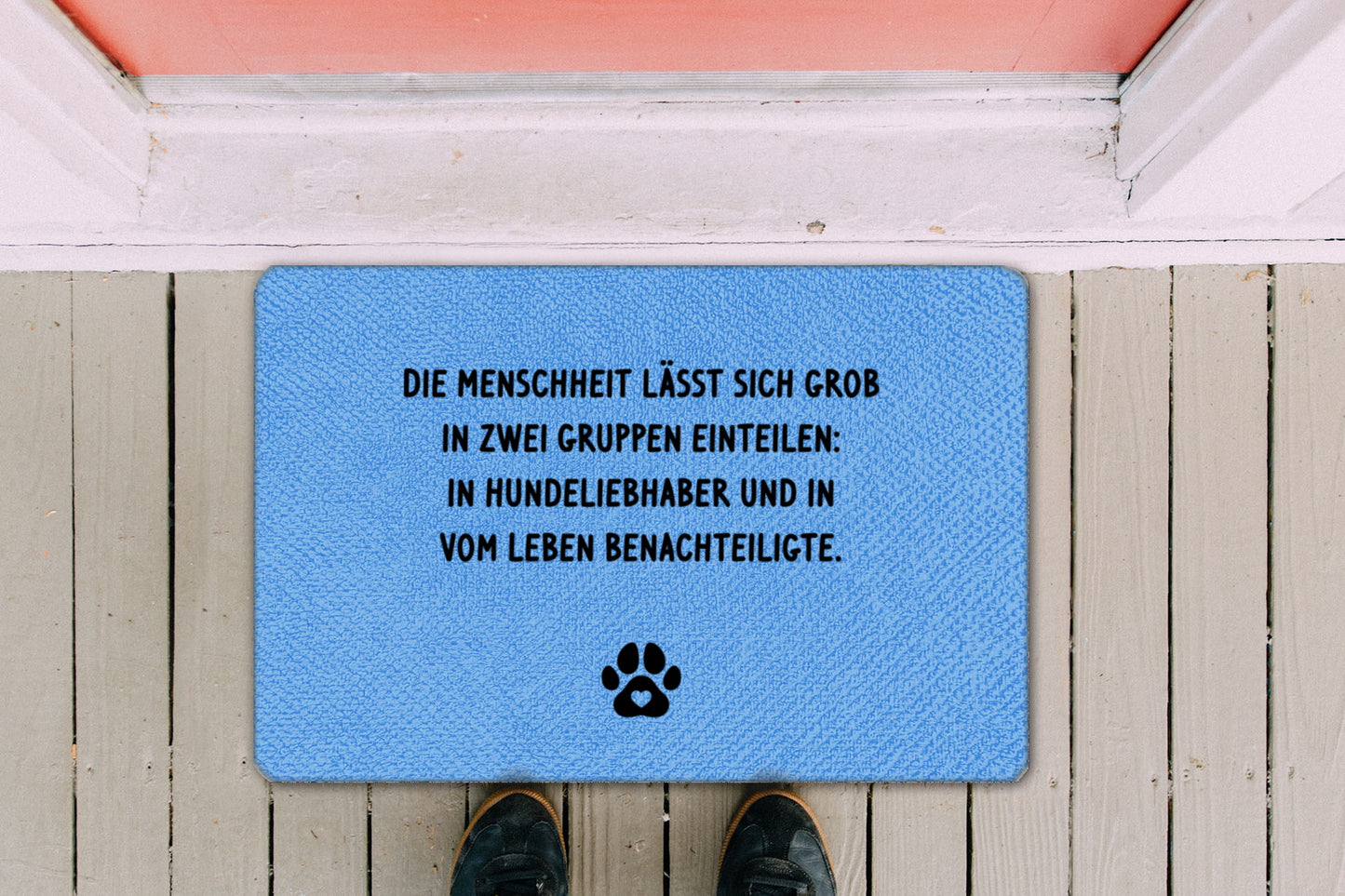 Fußmatte Hund "Menschheit" 66 x 44 cm
