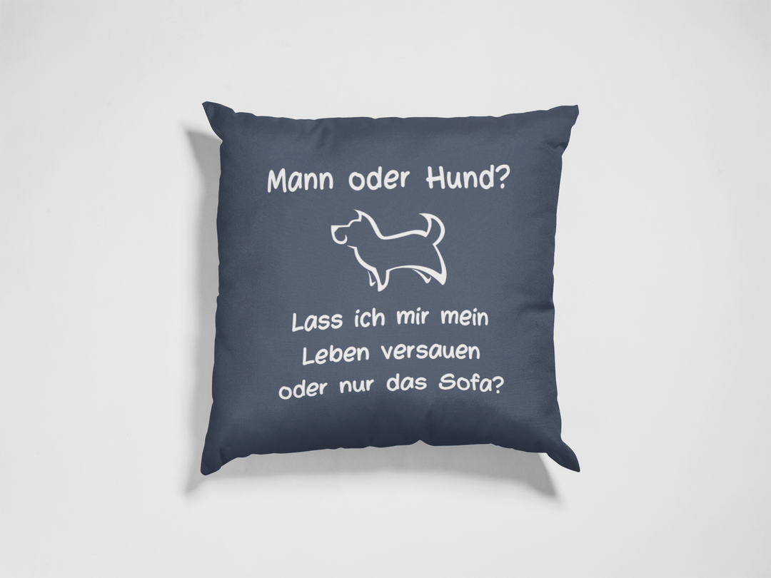 Kissen "Mann oder Hund?" - Fellando