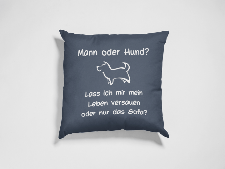 Kissen "Mann oder Hund?" - Fellando