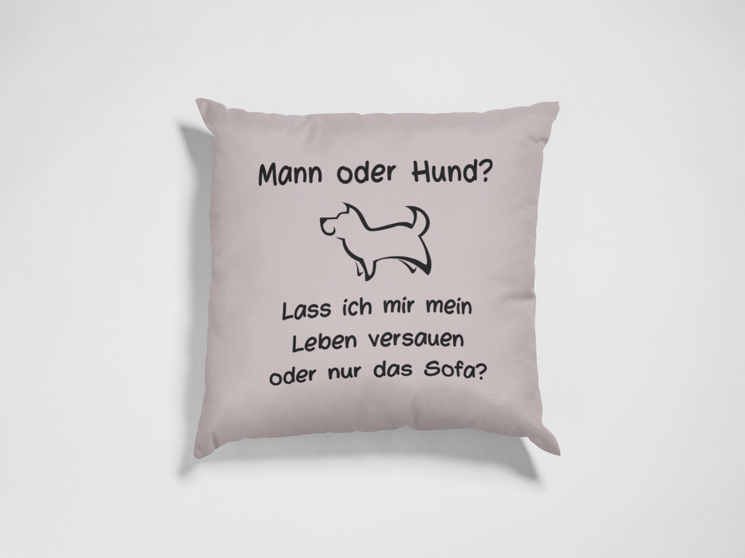 Kissen "Mann oder Hund?" - Fellando