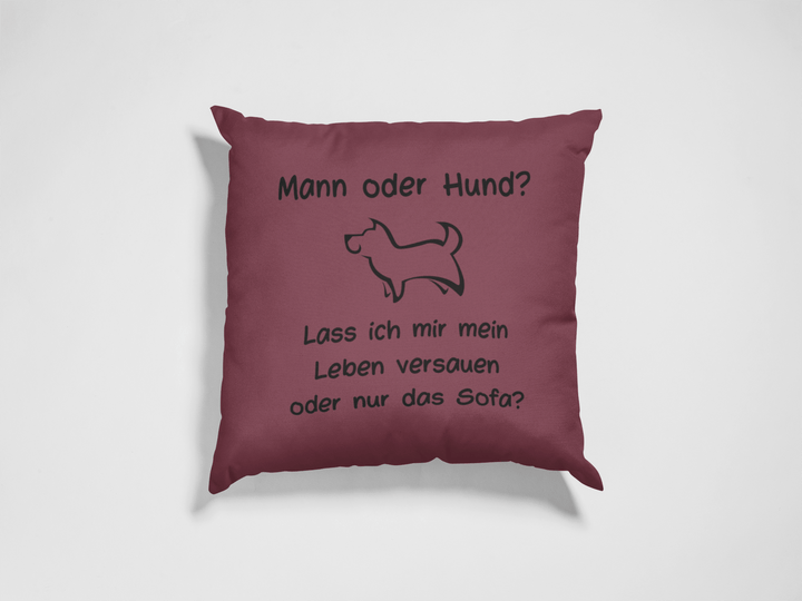 Kissen "Mann oder Hund?" - Fellando