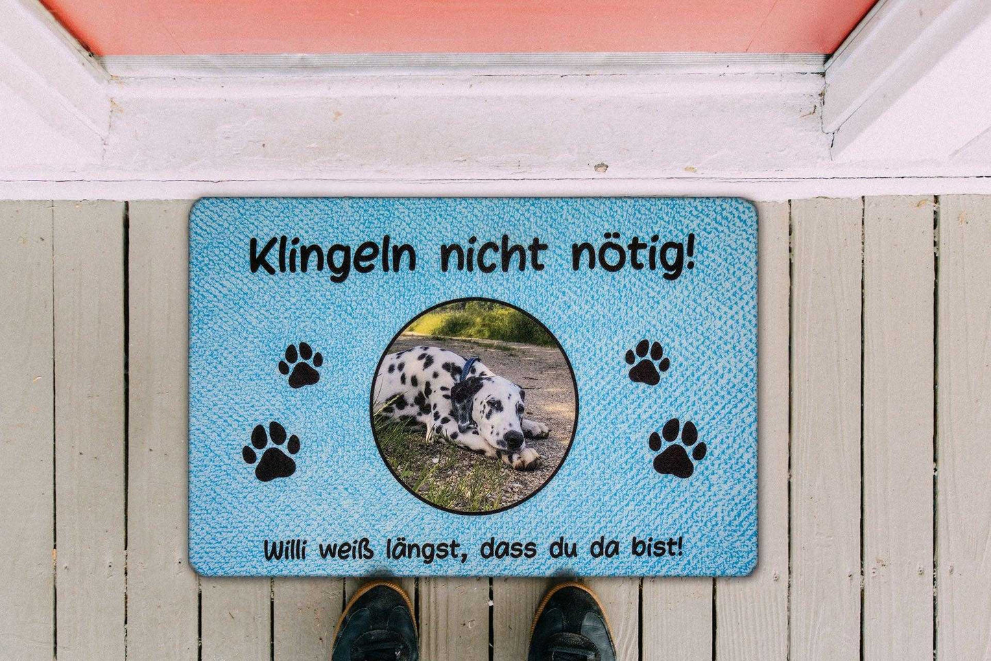 Fußmatte Hund "Klingeln nicht nötig"