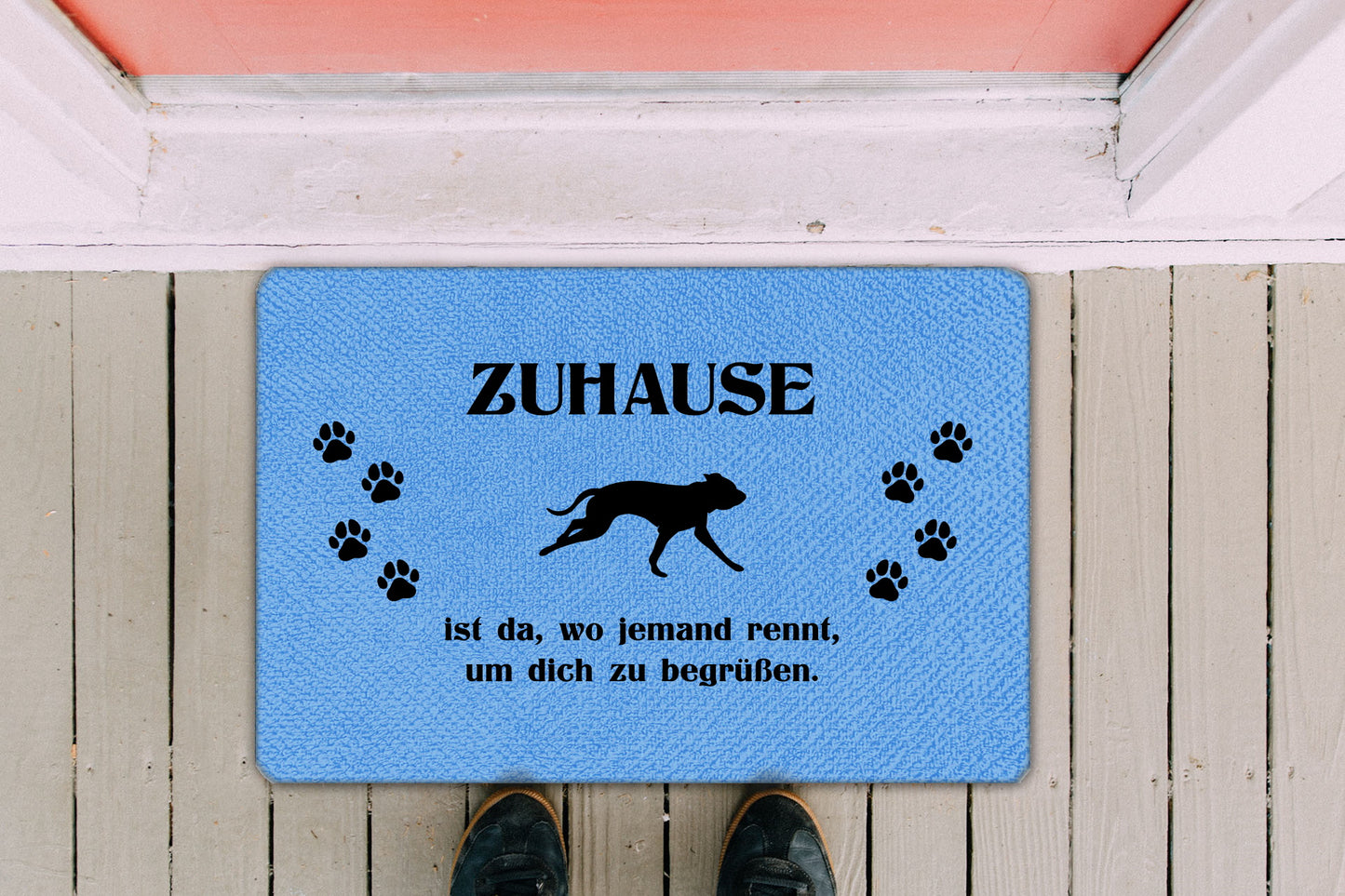 Fußmatte Hund "Zuhause" 66 x 44 cm