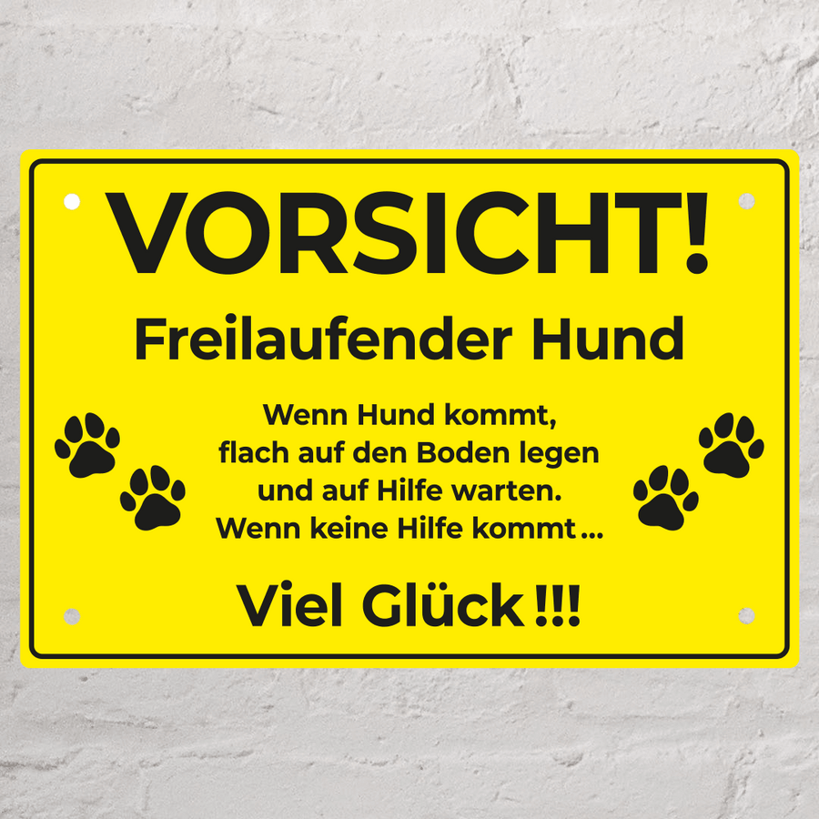 Schild "Viel Glück"