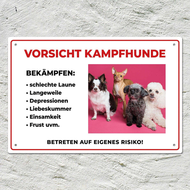 Personalisierbares -Foto- Schild "Kampfhund"