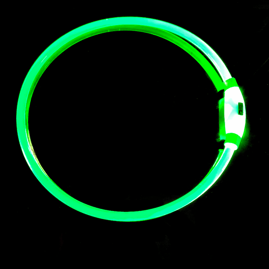 LED Hunde Leuchthalsband  Grün 20- 70cm Hundehalsband
