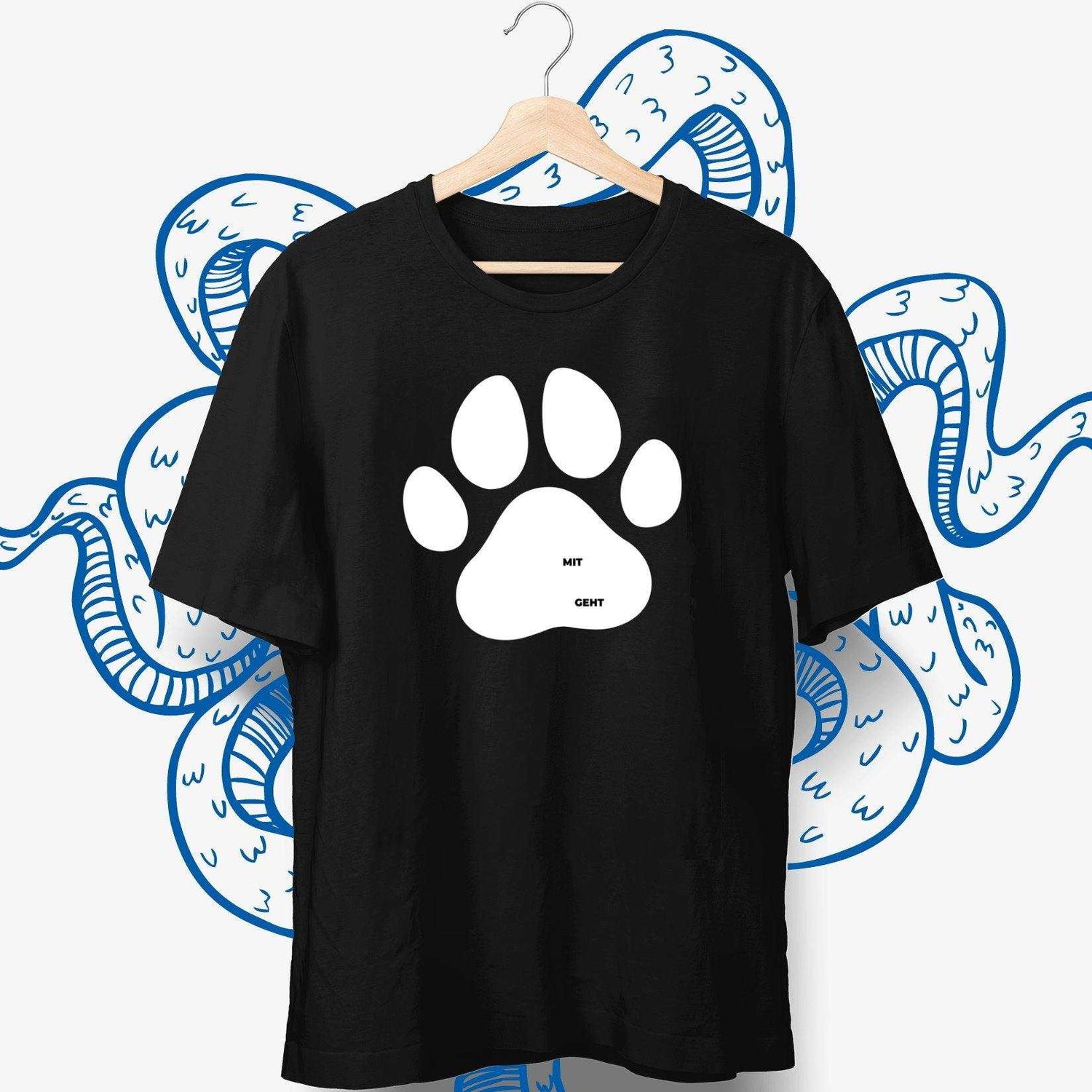Mit dem Hund geht   - personalisierbares Hunde T-Shirt