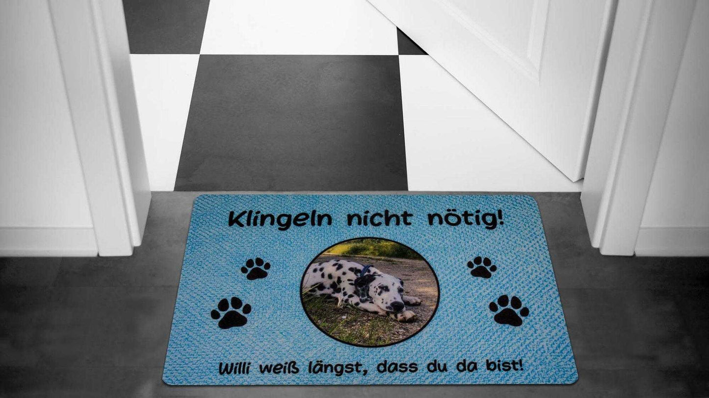 Fußmatte Hund "Klingeln nicht nötig"