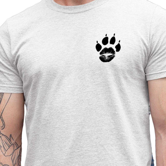 T-Shirt - "Kiss the Dog" Kussmund klein mit Kralle