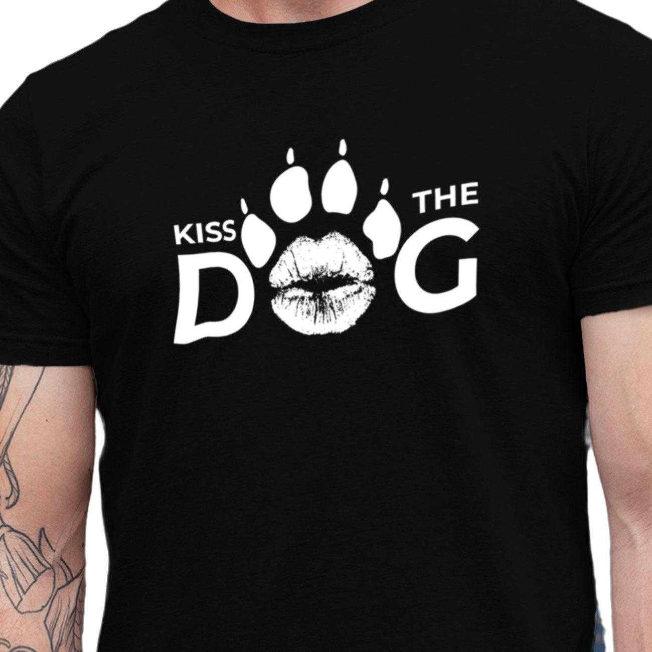 T-Shirt - "Kiss the Dog" Kussmund "O" mit Kralle