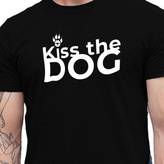 T-Shirt - "Kiss the Dog" Kussmund "i Punkt" mit Kralle