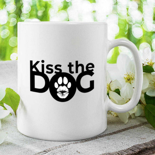 Keramiktasse - "Kiss the Dog" Kussmund im "O" ohne Kralle
