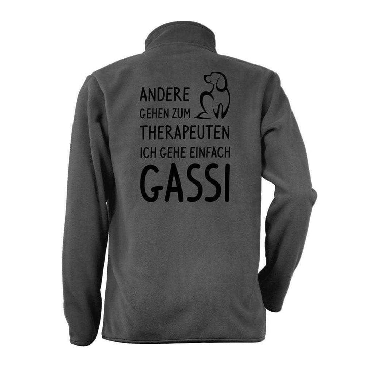 Andere gehen zum Therapeuten ich gehe einfach Gassi - Fleecejacke