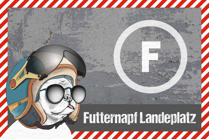 Futternapf Landeplatz Mops Futtermatte