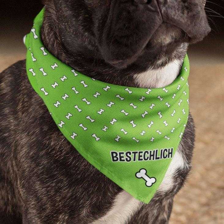 2er Set - Bestechlich - Hunde Halstuch / Bandana für Hunde