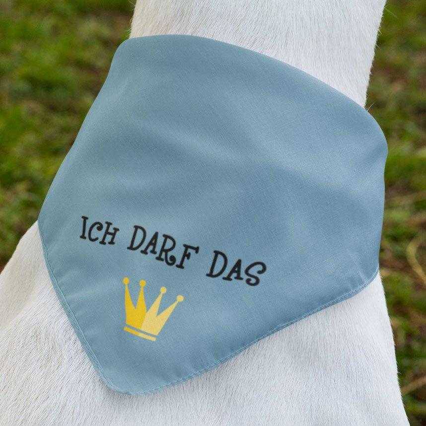 2er Set - Ich darf das - Hunde Halstuch / Bandana für Hunde