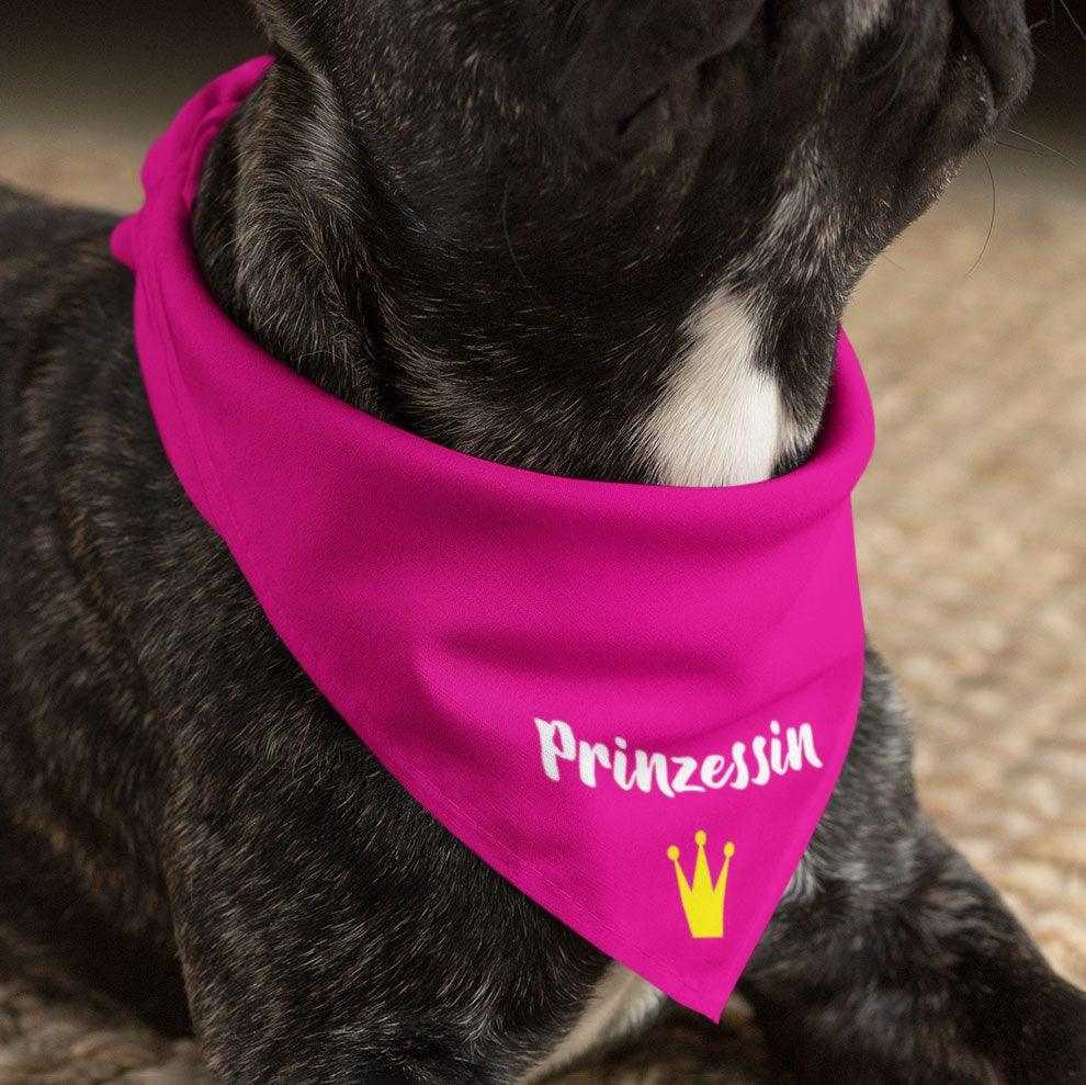 2er Set - Prinzessin - Hunde Halstuch / Bandana für Hunde