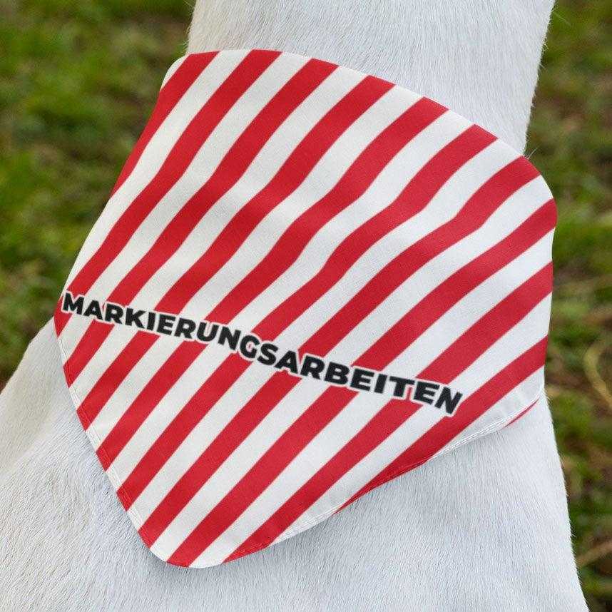 2er Set - Markierungsarbeiten - Hunde Halstuch / Bandana für Hunde