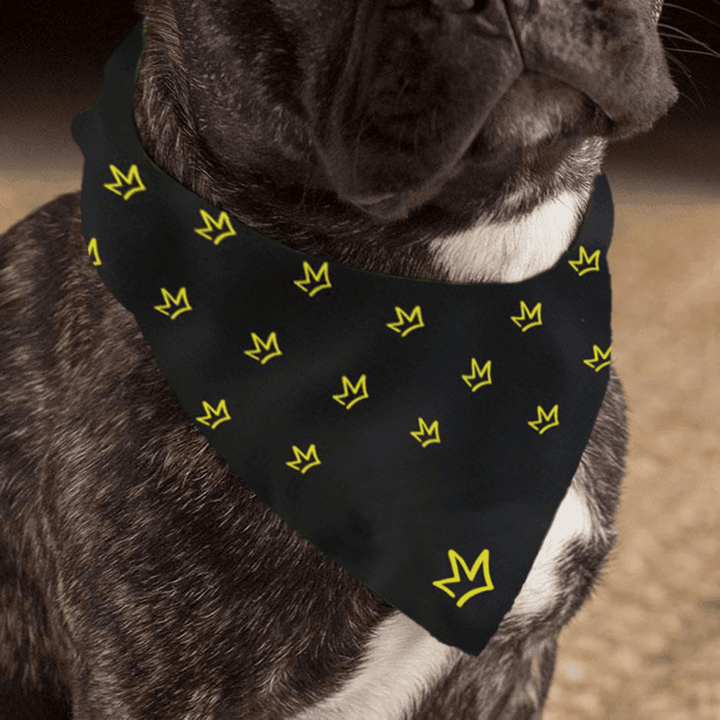 2er Set - Hundehalstuch mit Namen / Bandana für Hunde Personalisierbar