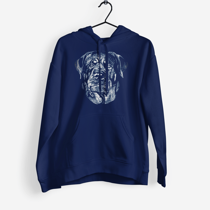 Rottweiler Portrait - Hund Handgezeichnet Hoodie