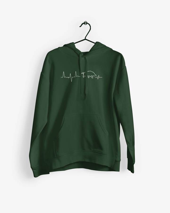 Herzschlag-Wildschwein Hoodie