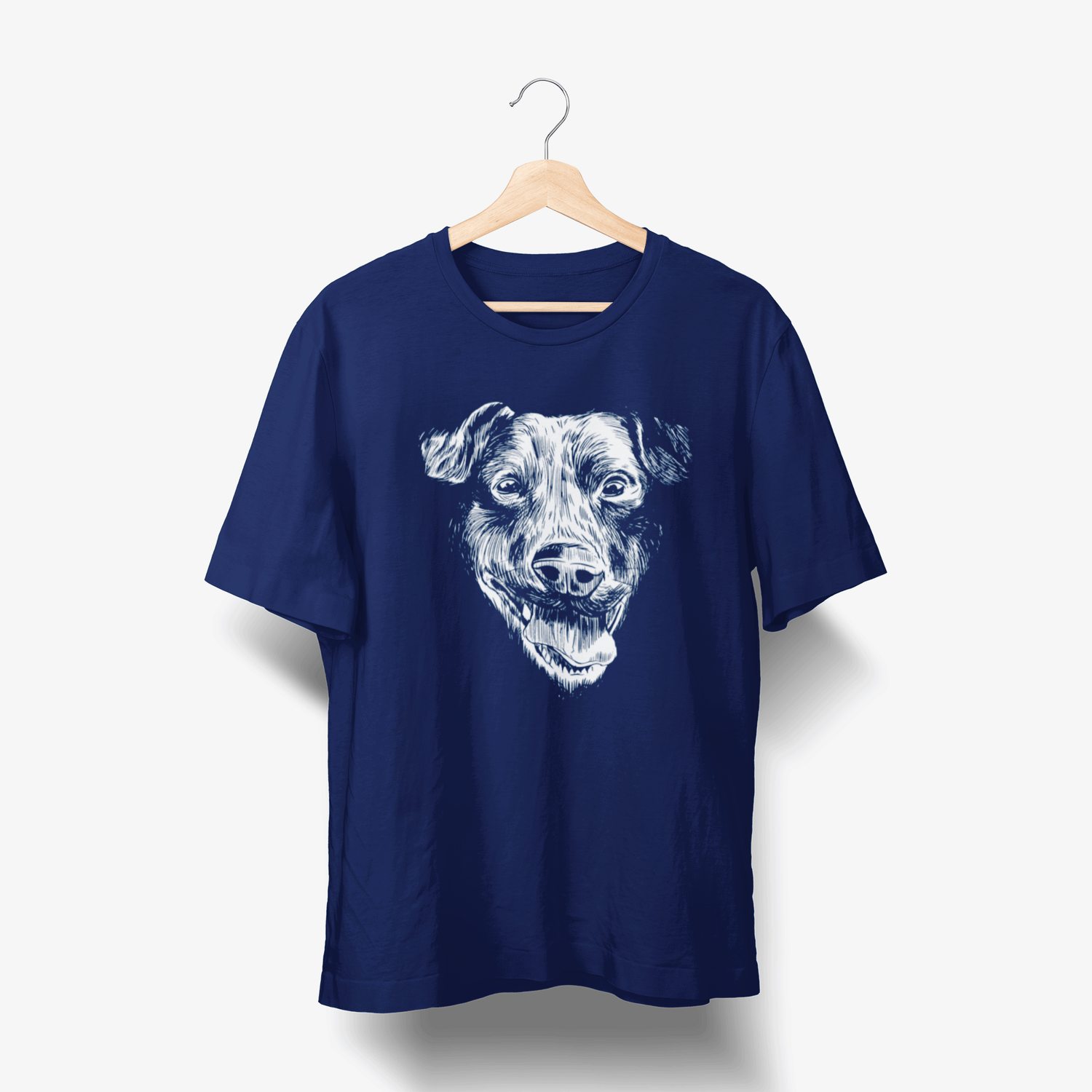 Patterdale Terrier Portrait - Hund Handgezeichnet T-Shirt